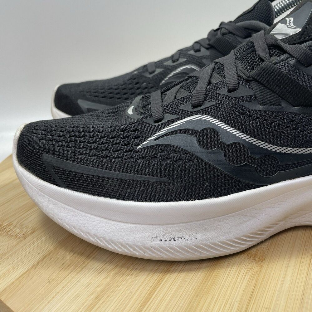 Saucony Ride 15 Women's Size 8.5 Running Shoes Comfort Black White S10729-05 - Picture 7 of 16